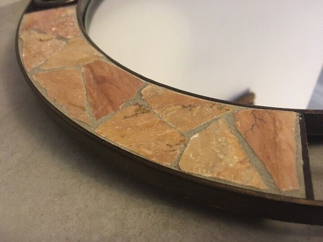 Vintage Retro Large Mirrored Tray Wall Hanging Stone PIER 1 in Arts & Collectibles in Mississauga / Peel Region