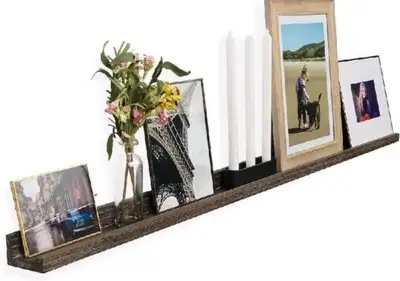 Rustic State Ted Wall Mount- 60 Inch Floating Wood Shelf in Waln, View more