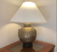 Antique carved copper lamp, pure handmade, exquisite craftsmansh