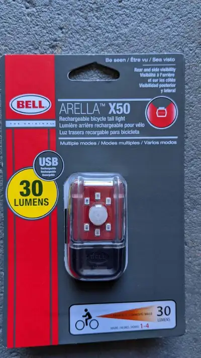 Arella X50 USB Rechargeable Bicycle Tail Light, View more