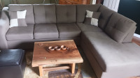 Leather and Fabric Couches
