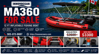 12ft Inflatable Fishing Boat – Full Accessories / Ready to Use, View more