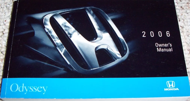Honda Odyssey 2006 Owner's Manual reference book