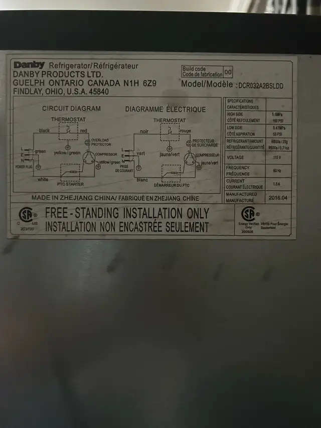 Danby Bar fridge in Refrigerators in Sherbrooke - Image 6