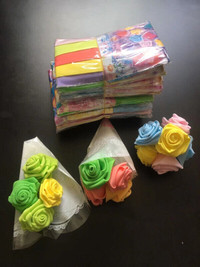 Flower craft pack, lot of 10 bags in a bundle