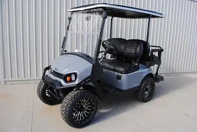 2023 Slate Gray EZGO Express S4 Elite Golf Cart. Double stacked lithium batteries. 77182 $16,500 plu...