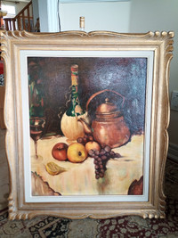 Vintage Oil on Canvas Painting. 27inch x 31inch.