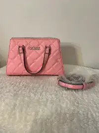 pink mini GUESS purse