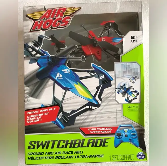 New Air Hogs Switchblade Ground and Air Race Helicopter  in Toys & Games in Sudbury - Image 2