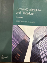 Debtor- Creditor Law and Procedures sixth edition 