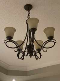 Hanging Chandelier & 2 Complimentary Wall Sconce