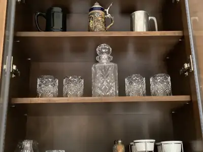 Crystal Decanter Set with 4 Glasses, View more