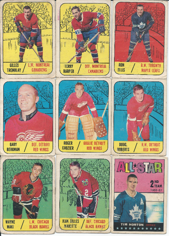 1967-68 hockey cards dans Art et objets de collection  à Ville de Montréal