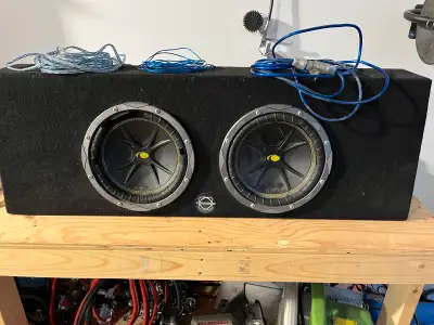 Kicker Bassworks 10” subs with Rockford Fosgate RF2002 Amp, View more