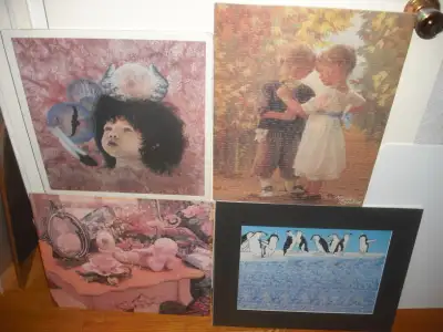 4 Puzzles framed in Shrink Wrap -in excellent condition - Native Child dimensions 16 by 16 7/8 inche...