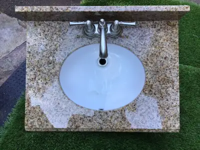 25"x19" Vanity Granite Countertop +undrmount sink+faucet, View more