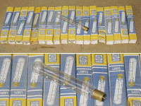 T6-1/2 TUBULAR INCANDESCENT PICTURE BULBS  (BOX OF 19) ~ NEW!
