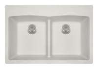 Polaris P218TW Double Equal Bowl Low-Divide Topmount Sink