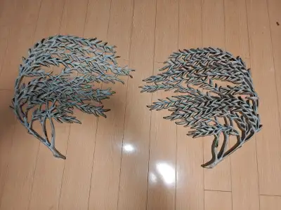Vintage USA made Burwood willow branch tree leaves wall decor, View more