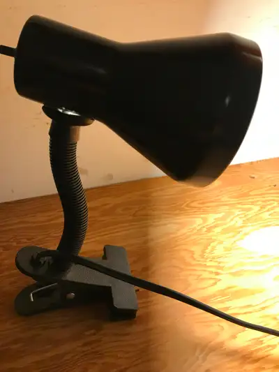 Black Metal CLIP ON ADJUSTABLE Desk Lamp, View more