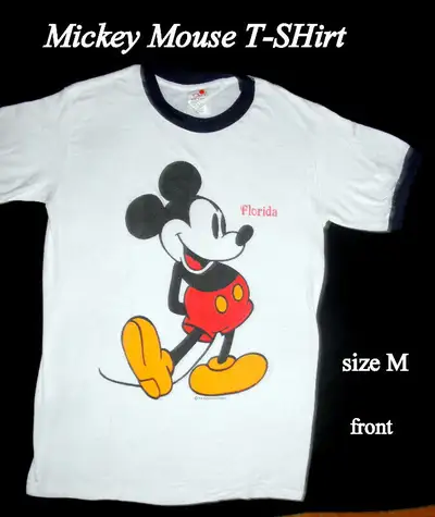 Mickey Mouse Florida white T-shirt M 70s 50% cotton/polyester, View more