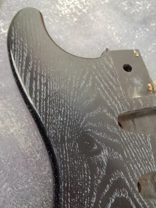 Sand Blasted Black Northern Ash S-Type Guitar Body, SSS Config in Guitars in Hamilton - Image 6