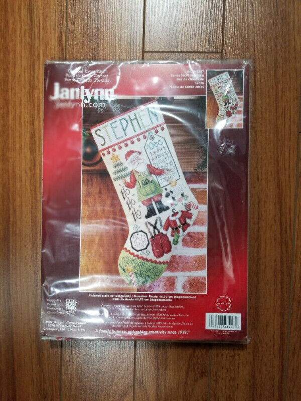 Janlynn Counted Cross Stitch - Christmas stocking - new in Hobbies & Crafts in Ottawa