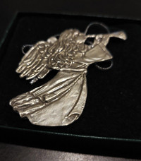 Seagull Pewter Christmas Ornaments, Angel, Wreath, Slot Machine