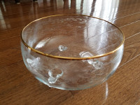 Modern Bohemian Crystal Bowl made in Czechoslovakia