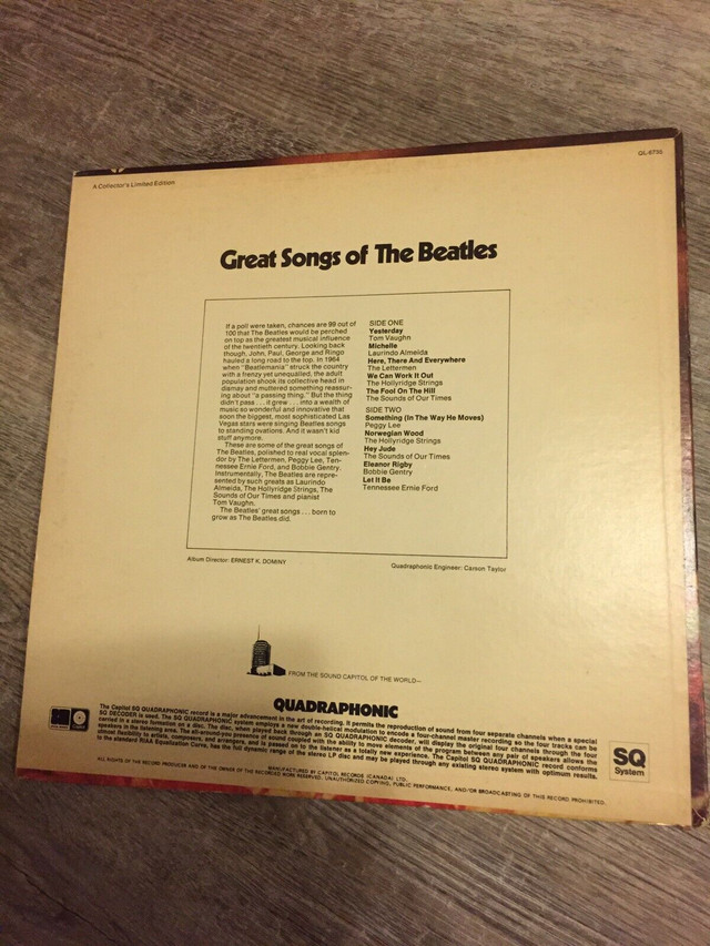 Great Songs of the Beatles Vinyl Album in Arts & Collectibles in North Bay - Image 2