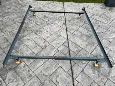 Metal Adjustable Bed Frame W/Wheels, View more