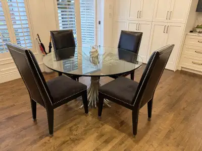 Luxury Genuine Leather Dining Chairs – Set of 8 (or set of 4), View more