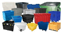 STORAGE BINS, STORAGE CONTAINERS. PLASTIC TOTES, BULK CONTAINERS