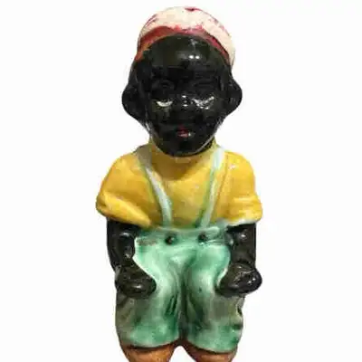 Vintage black American salt shaker, View more