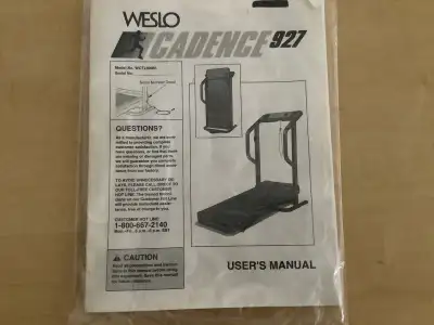 Used treadmill in good shape. Includes manual.