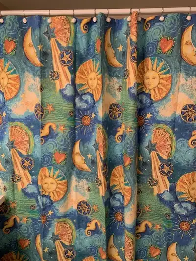 Shower Curtain & Pedestal sink wrap around, View more