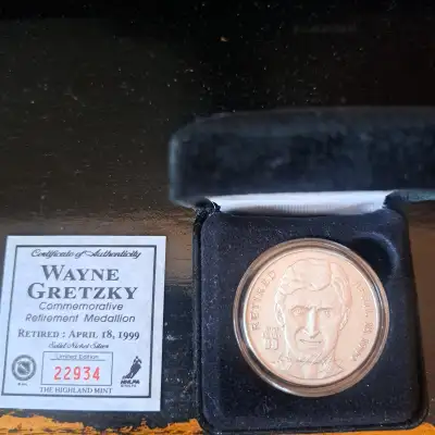 ONLY $40 - Wayne Gretzky Commemorative Retirement Coin, View more