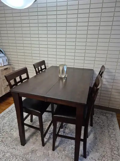 Dining extendable table with 6 chairs, View more