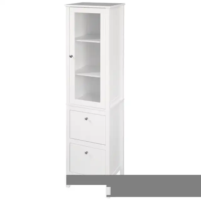 Tall Bathroom Cabinet with Tempered Glass Door in Cabinets & Countertops in Markham / York Region - Image 3