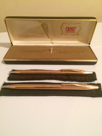 Vintage Cross 14k Gold Filled Pen Set