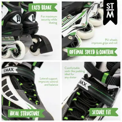 STMAX Urban Rollerblades – Size 8.5 (Men/Women) – $150 (NEW!) ✔️ BRAND NEW – Never used (no box). ✔️...