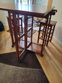 Wooden Bar with stools