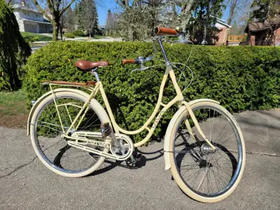 Viva Velo 7 spd Cruiser Bike, Internal Gear Hub, IGH, leather, View more