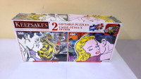 NEW Two-pack puzzle set 2x 500 pcs Keepsakes Romantic GIFT Seal