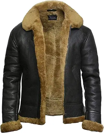 Genuine Leather B3 Shearling Bomber Jacket – Sheepskin – New, View more
