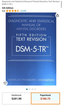 Diagnostic and Statistical Manual of Mental Disorders, Text Revi
