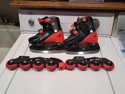 Used Ryde adjustable inline/ice skates, View more