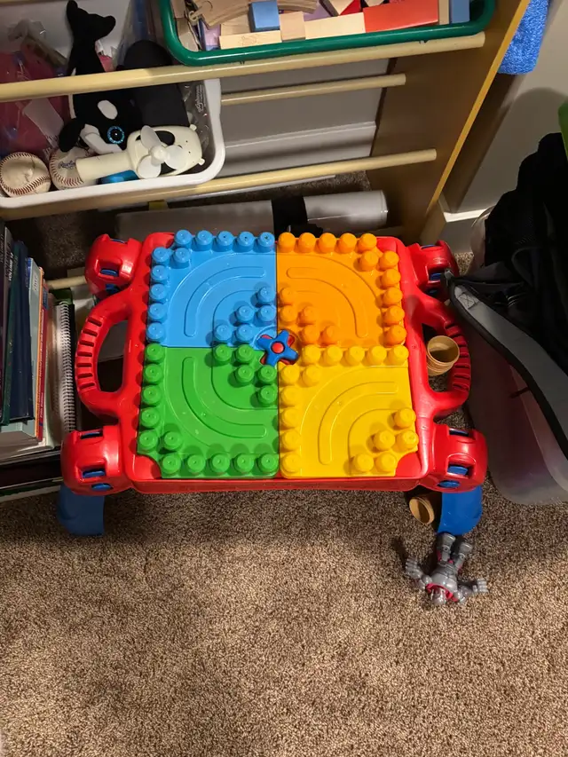 mega block table and blocks in Toys & Games in Calgary - Image 2