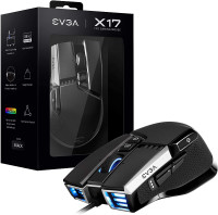 EVGA X17 Gaming Mouse, Wired, Black, Customizable