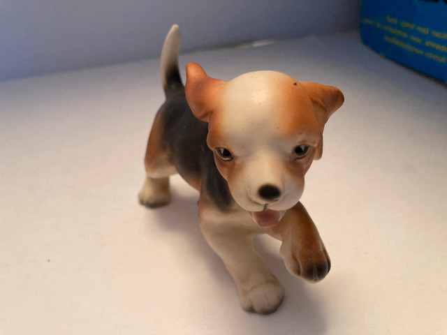 Vintage Dog Figurine Beagle Puppy Japan Tan and Brown  ceramic in Arts & Collectibles in Edmonton - Image 2